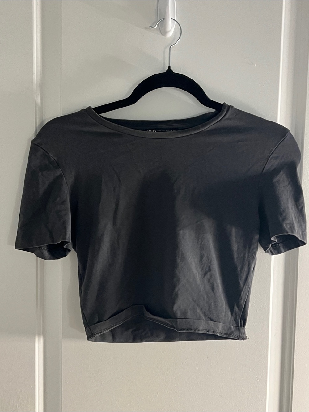 Zara Black Crop Tee - Women's